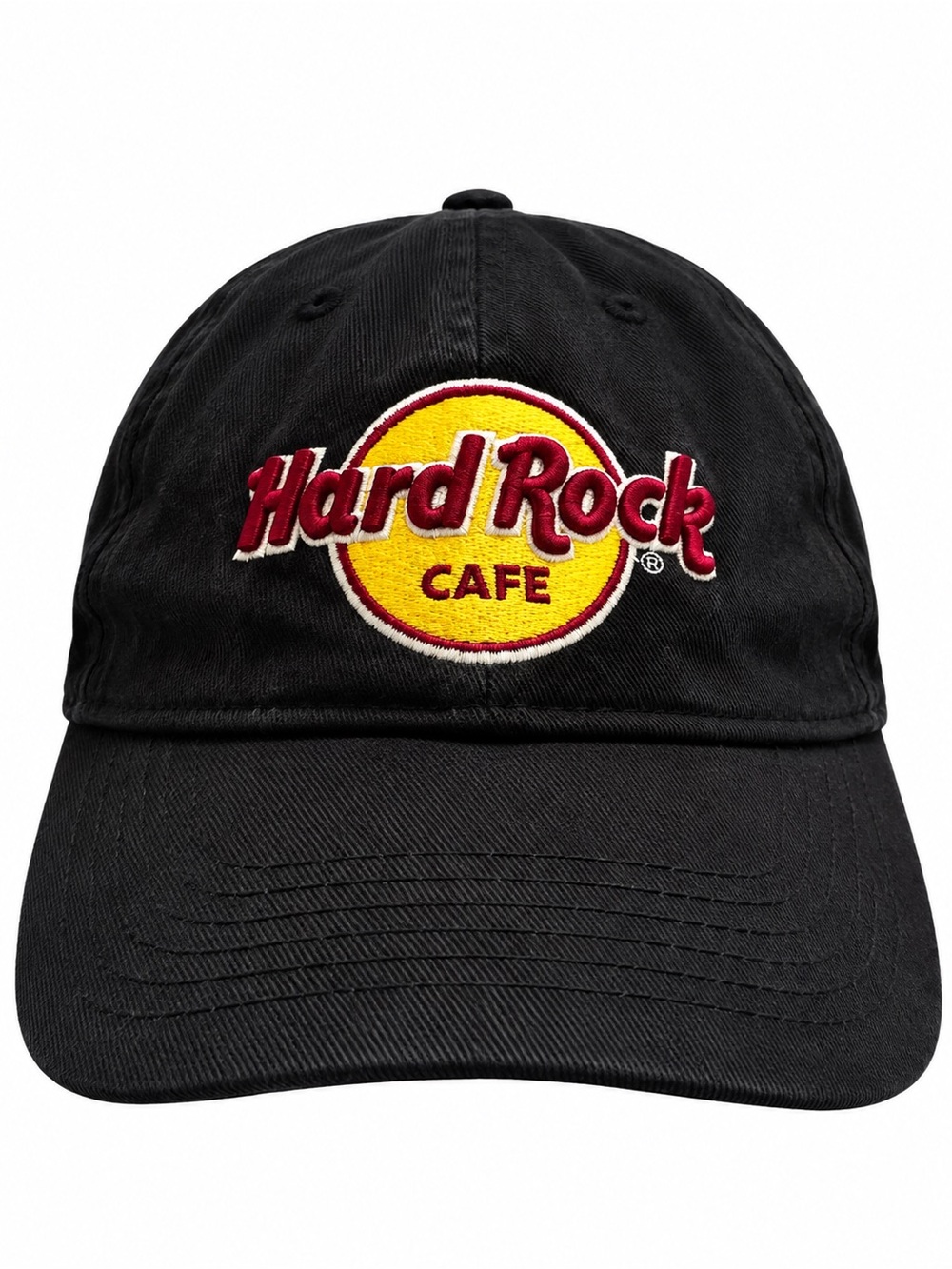 Hard Rock Cafe Hat Black Embroidered Logo Dad Cap Classic Rock Baseball Hat